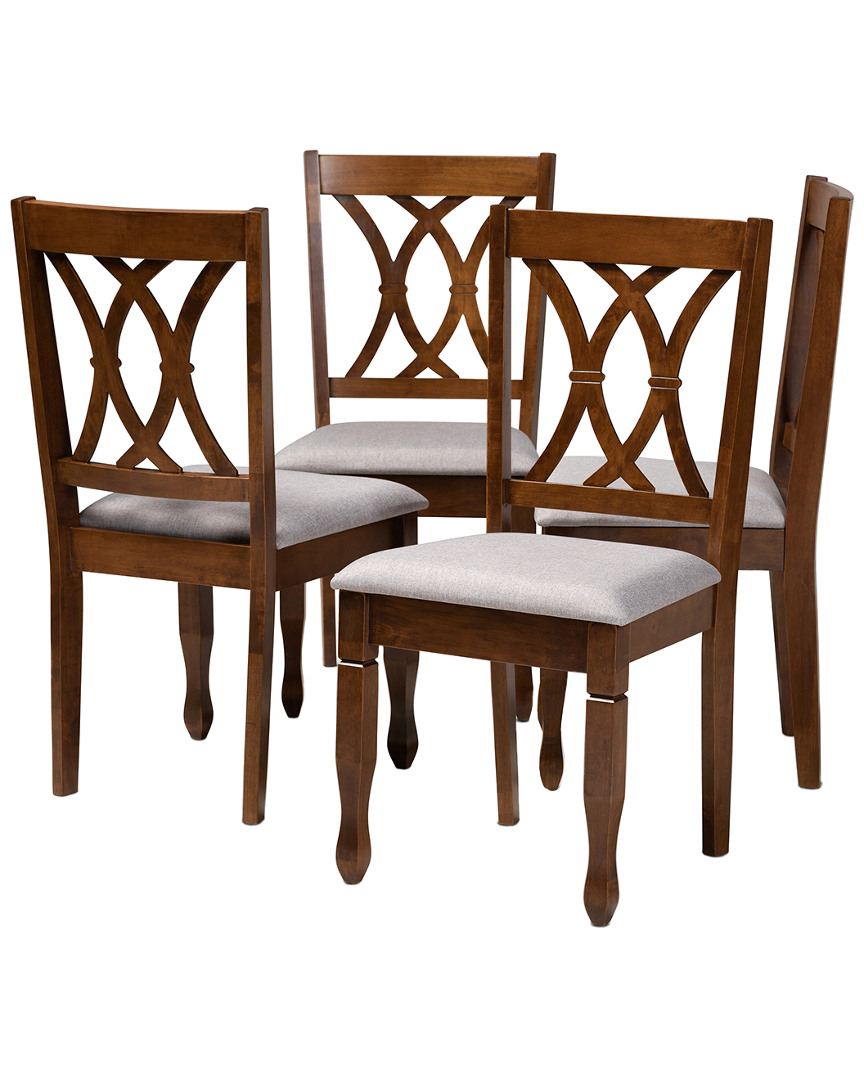 Baxton Studio Augustine 4pc Dining Chair Set