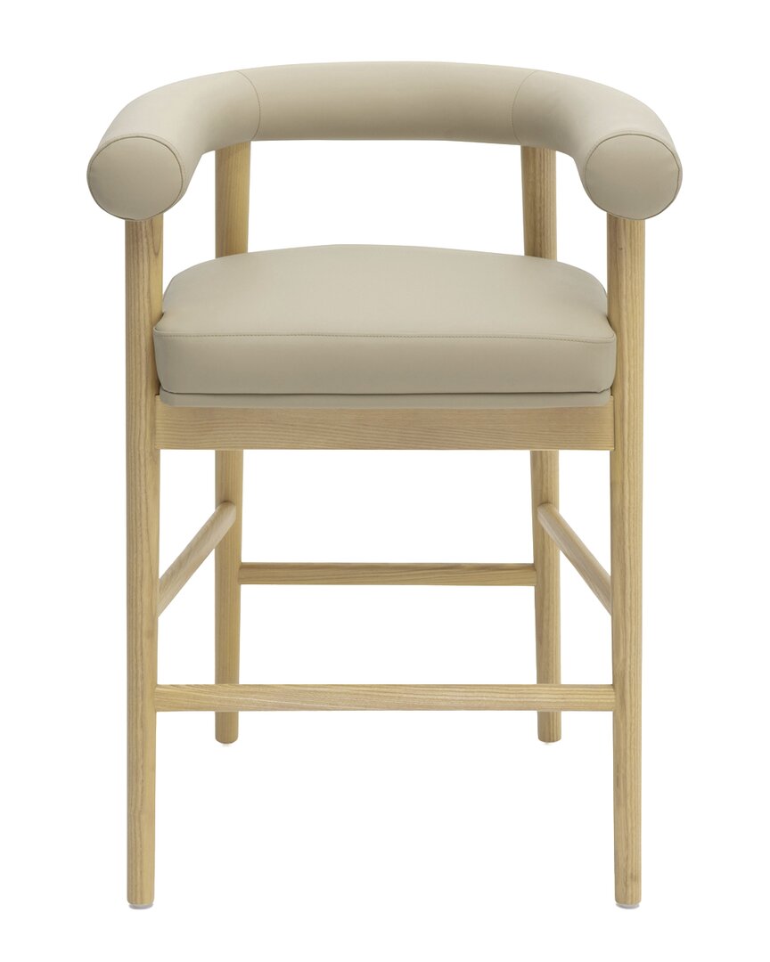 Tov Furniture Spara Faux Leather Counter Stool In Neutral