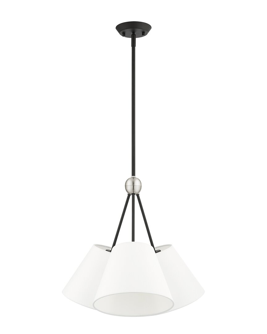 Livex Lighting 3-light Black Chandelier In Black