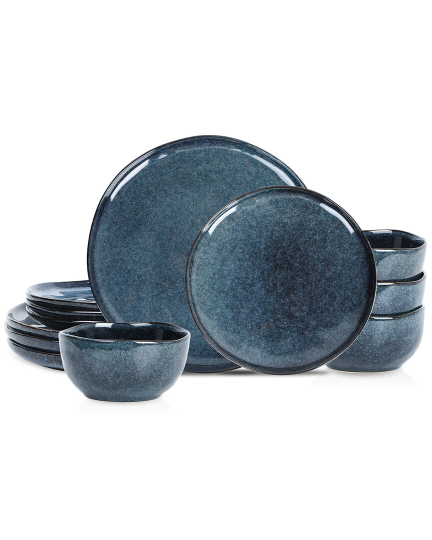 Stone Lain Mirella 12pc Dinnerware Set Blue