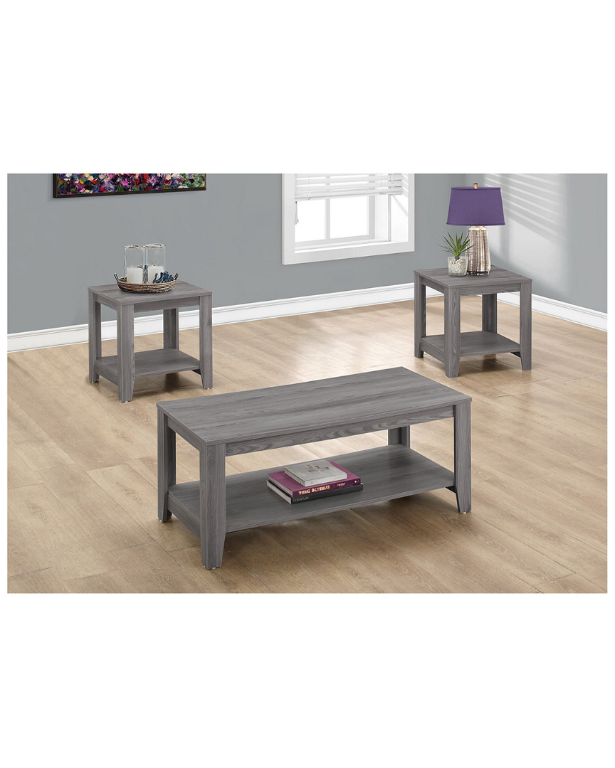Monarch Specialties 3pc Table Set