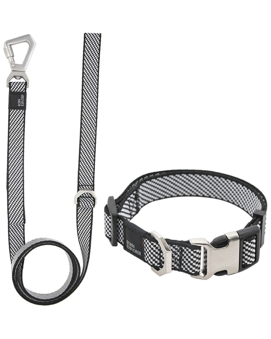 Pet Life Escapade Outdoor Series 2 In 1 Convertible Leash & Collar In Grey