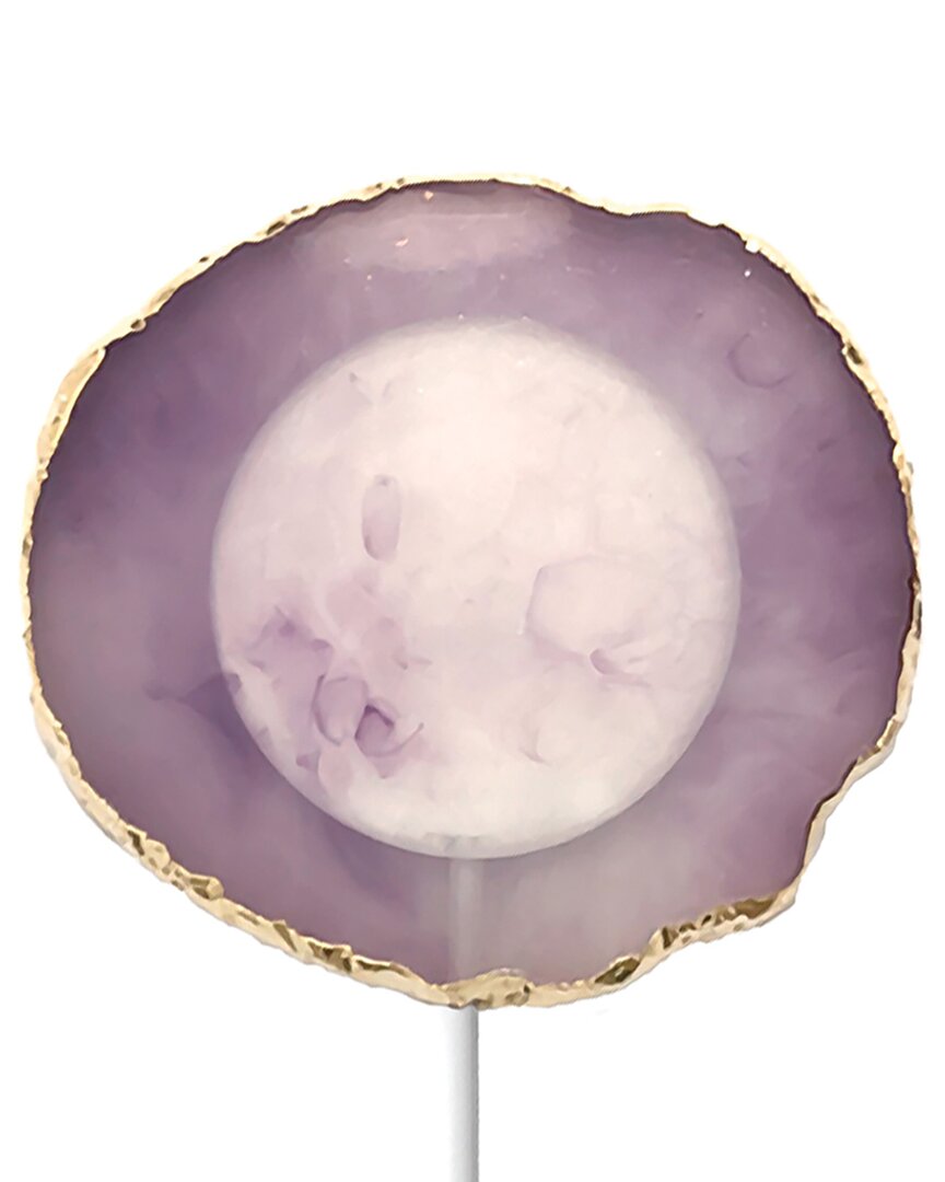 Phunkee Tree Agate Crystal Wireless Charging Pad In Purple