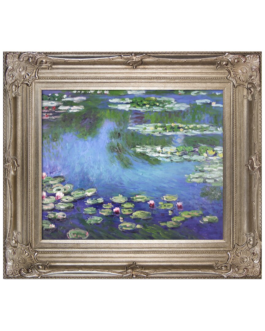 La Pastiche Water Lilies (drifting) Framed Art Print In Multicolor
