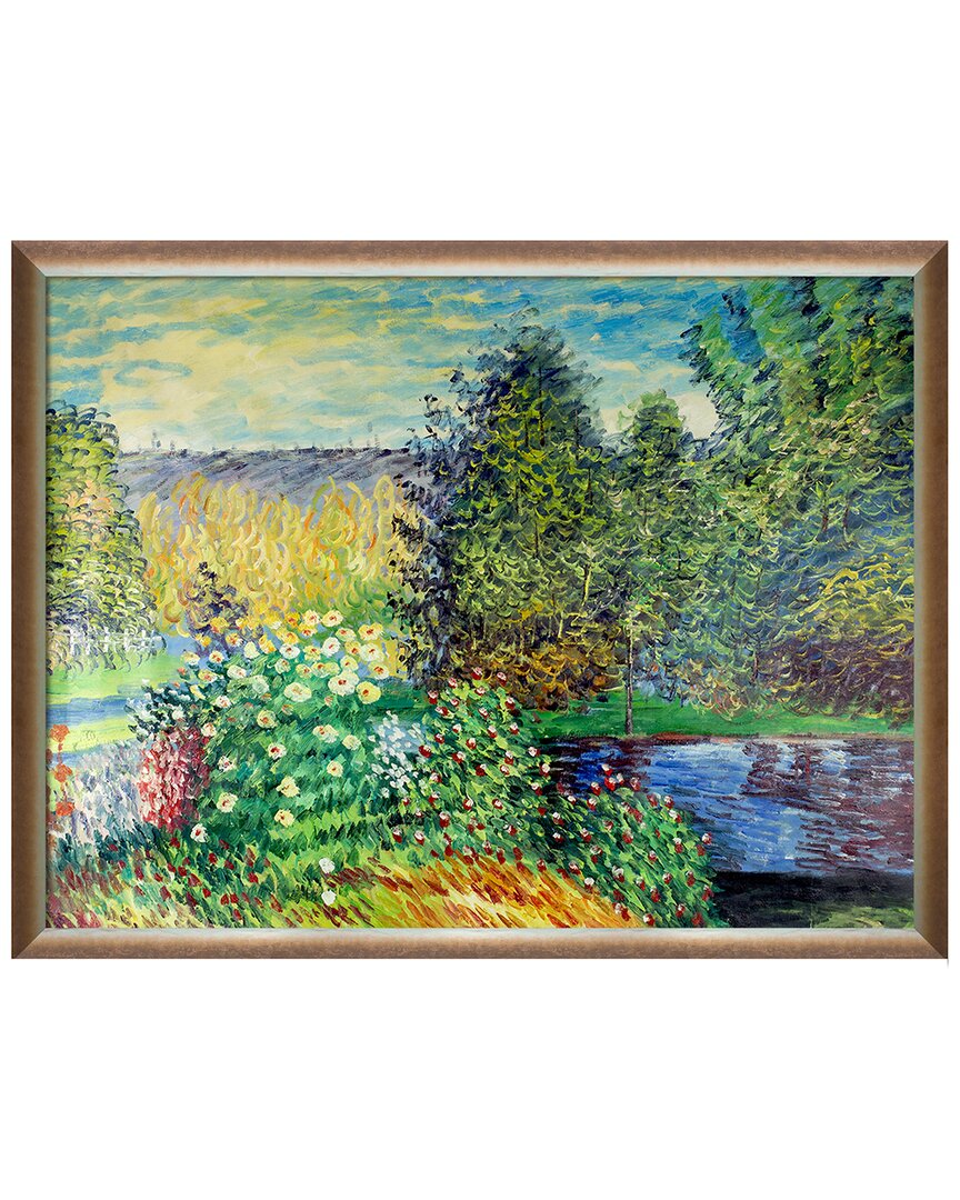 La Pastiche Corner Of The Garden At Montgeron Framed Art Print In Multicolor