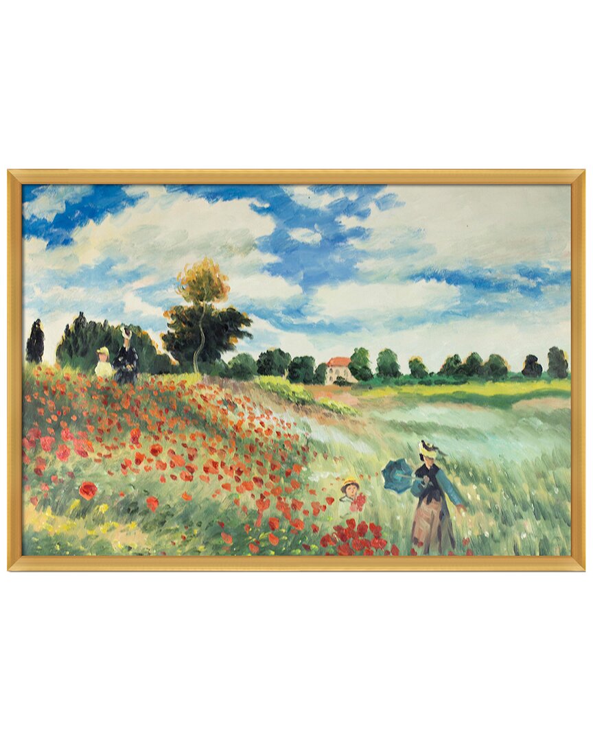 La Pastiche Poppy Field In Argenteuil Framed Art Print In Multicolor