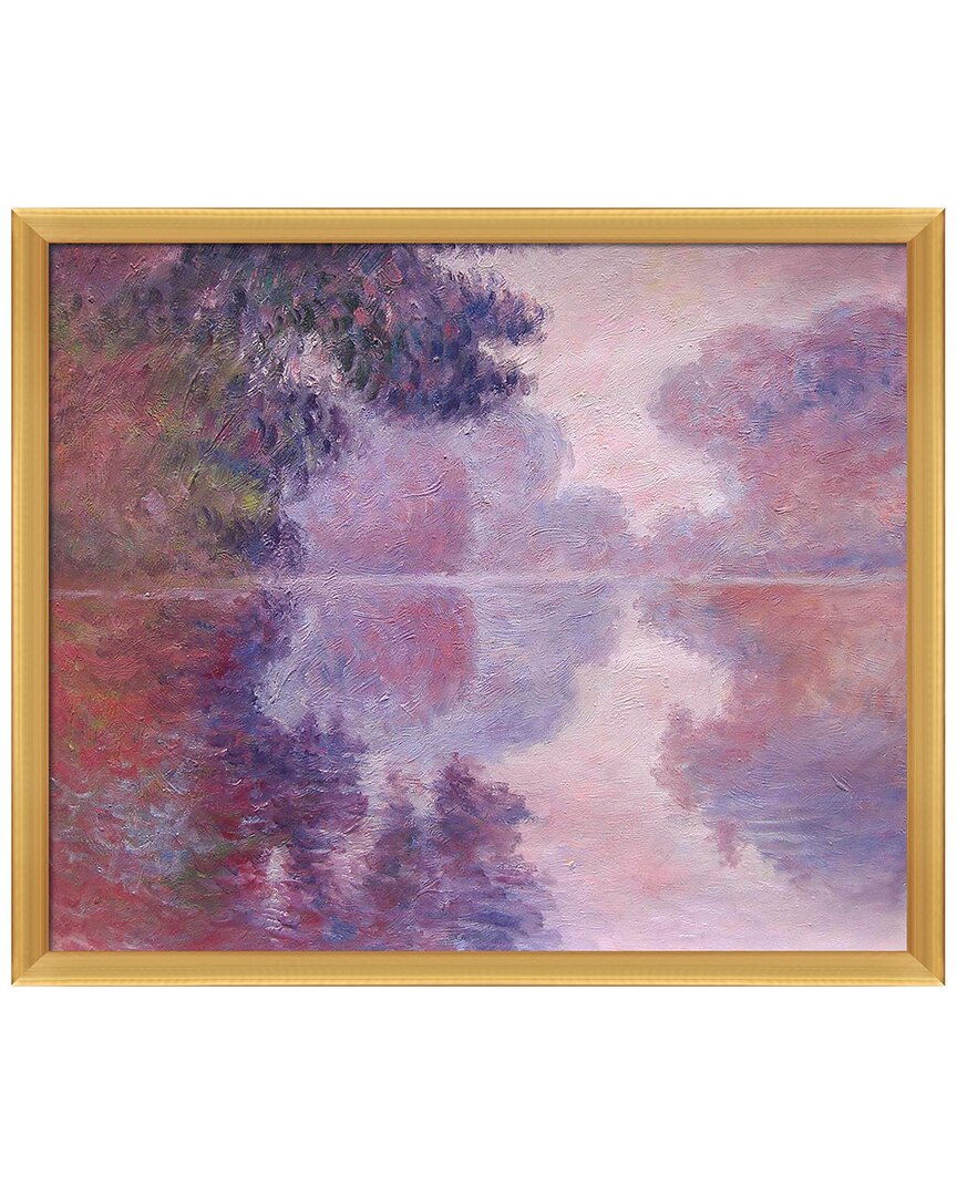 La Pastiche Misty Morning On The Seine, Pink Framed Art Print In Multicolor