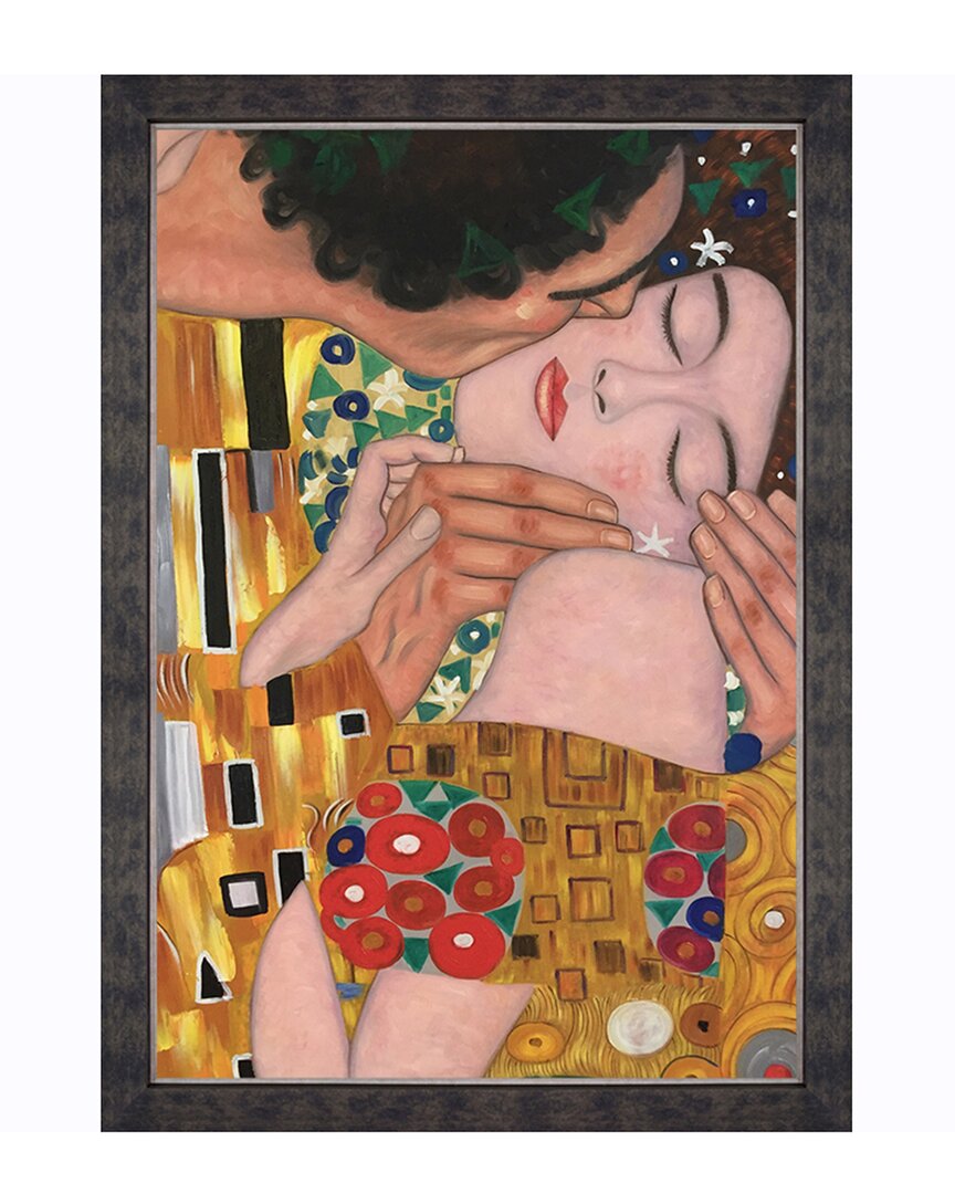 La Pastiche The Kiss, Close-up Framed Art Print In Multicolor