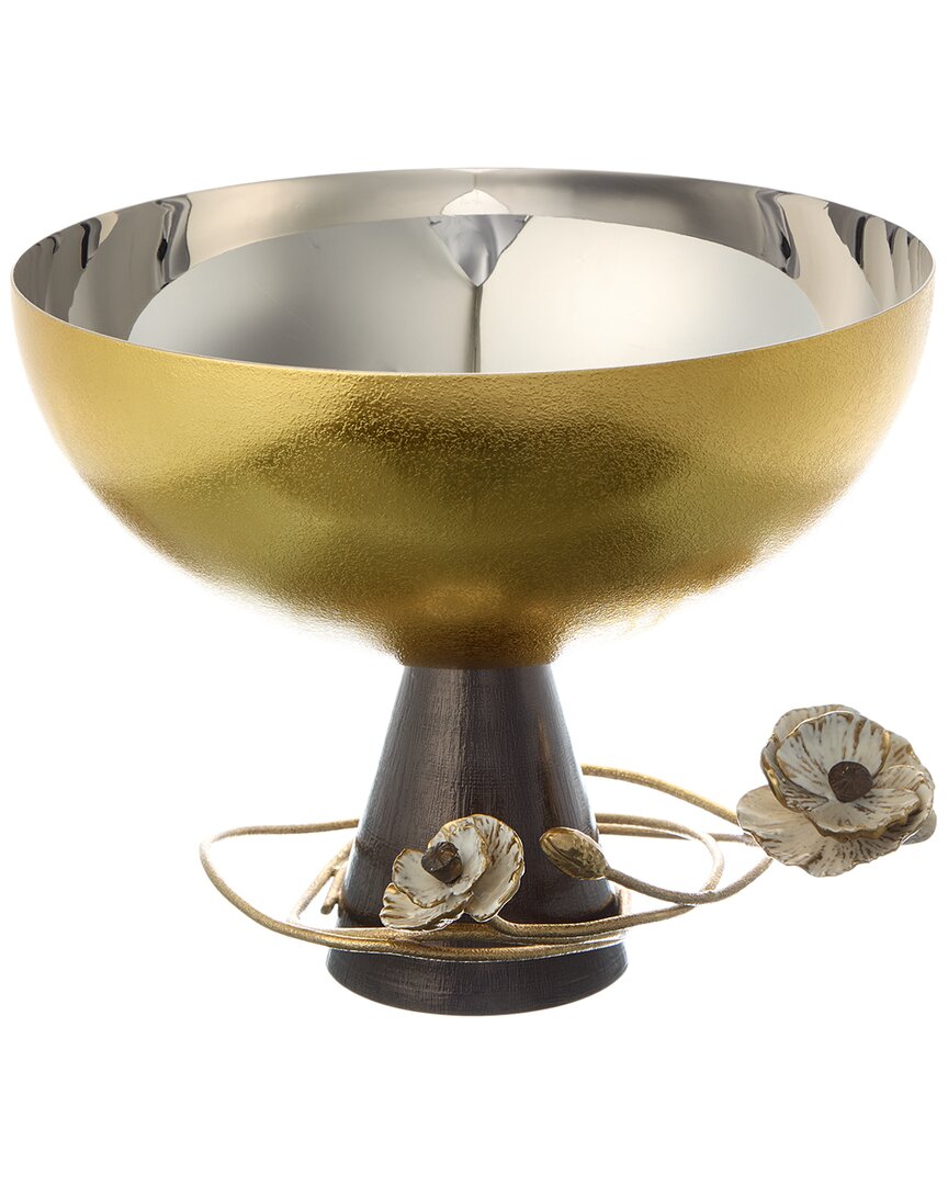 Michael Aram Anemone Footed Large Bowl In Gold