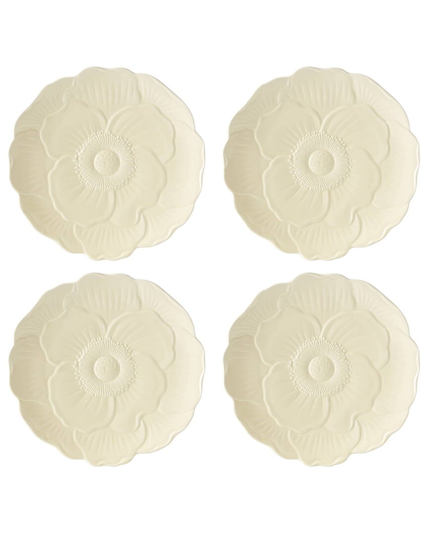 Lenox Set Of 4 Butterfly Meadow Floral Accent Plates