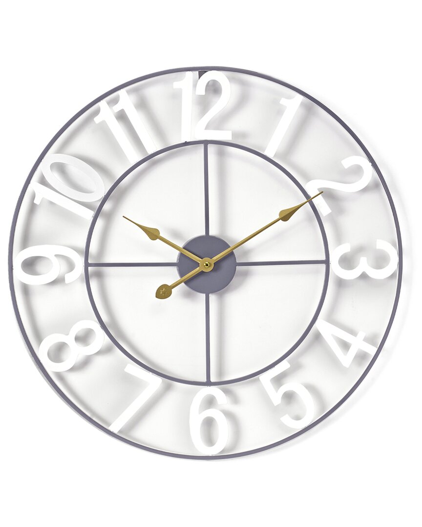 Sorbus Decorative 16in Numeral Wall Clock In Gray