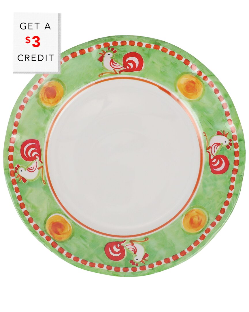 Shop Vietri Melamine Campagna Gallina Dinner Plate With $3 Credit In Multicolor