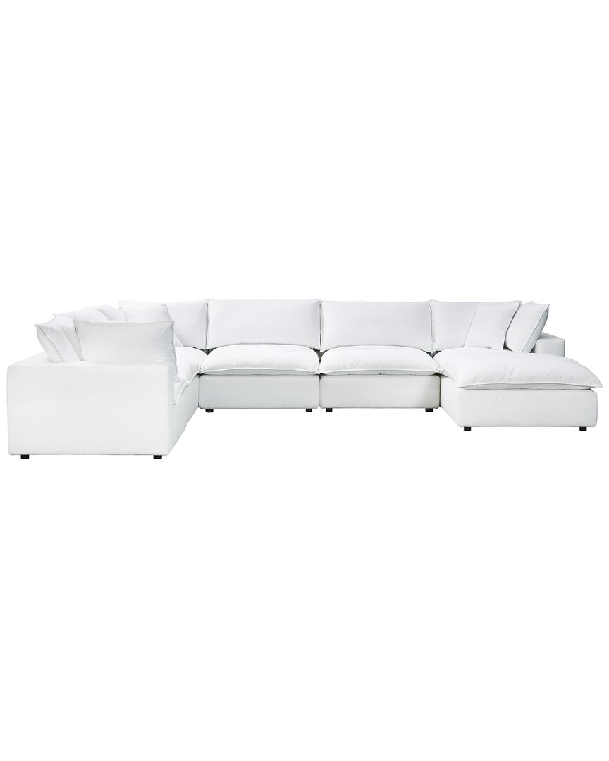 Tov Furniture Cali Large Modular Chaise Sectional In White