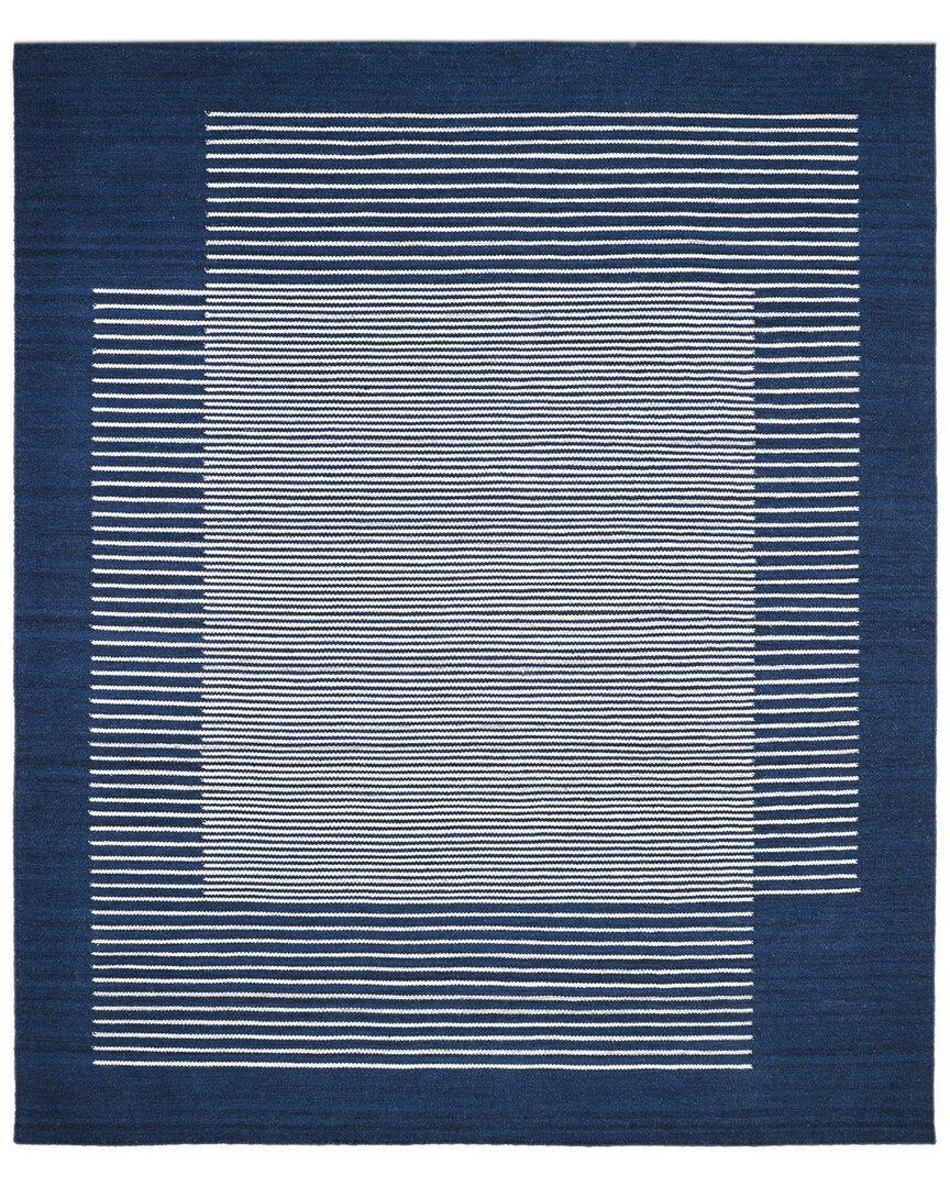 SOLO RUGS SOLO RUGS GEORGE CONTEMPORARY STRIPED HAND-WOVEN WOOL-BLEND AREA RUG