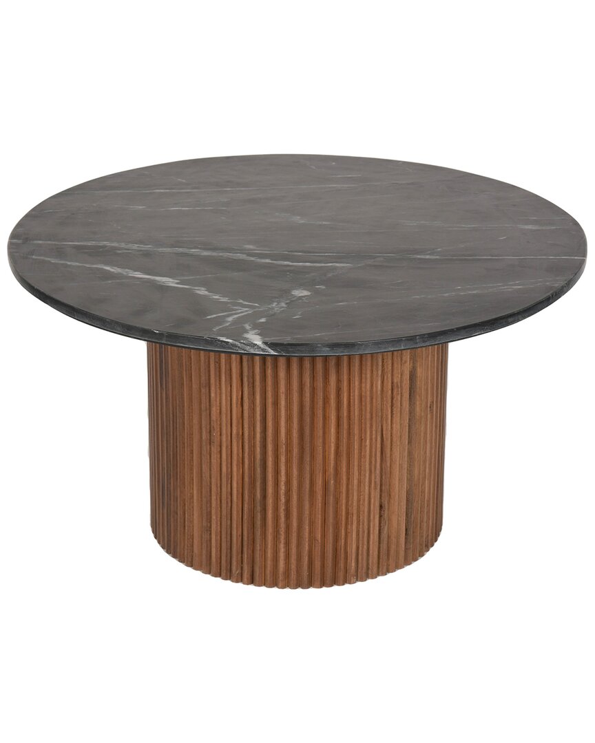 Sagebrook Home Reeded Coffee Table In Brown