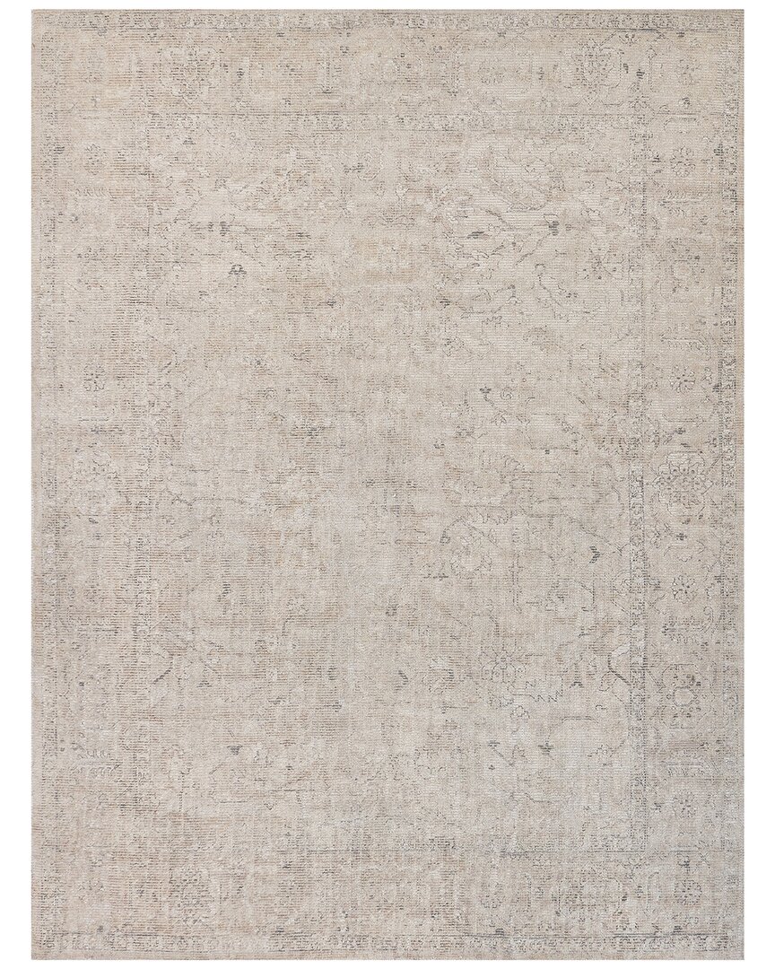 Exquisite Rugs Tuscany Hand-loomed New Zealand Wool & Bamboo Silk Area Rug In Beige
