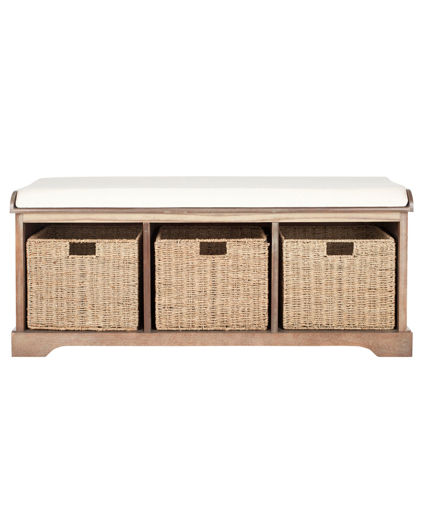Safavieh Lonan Wicker Storage Bench