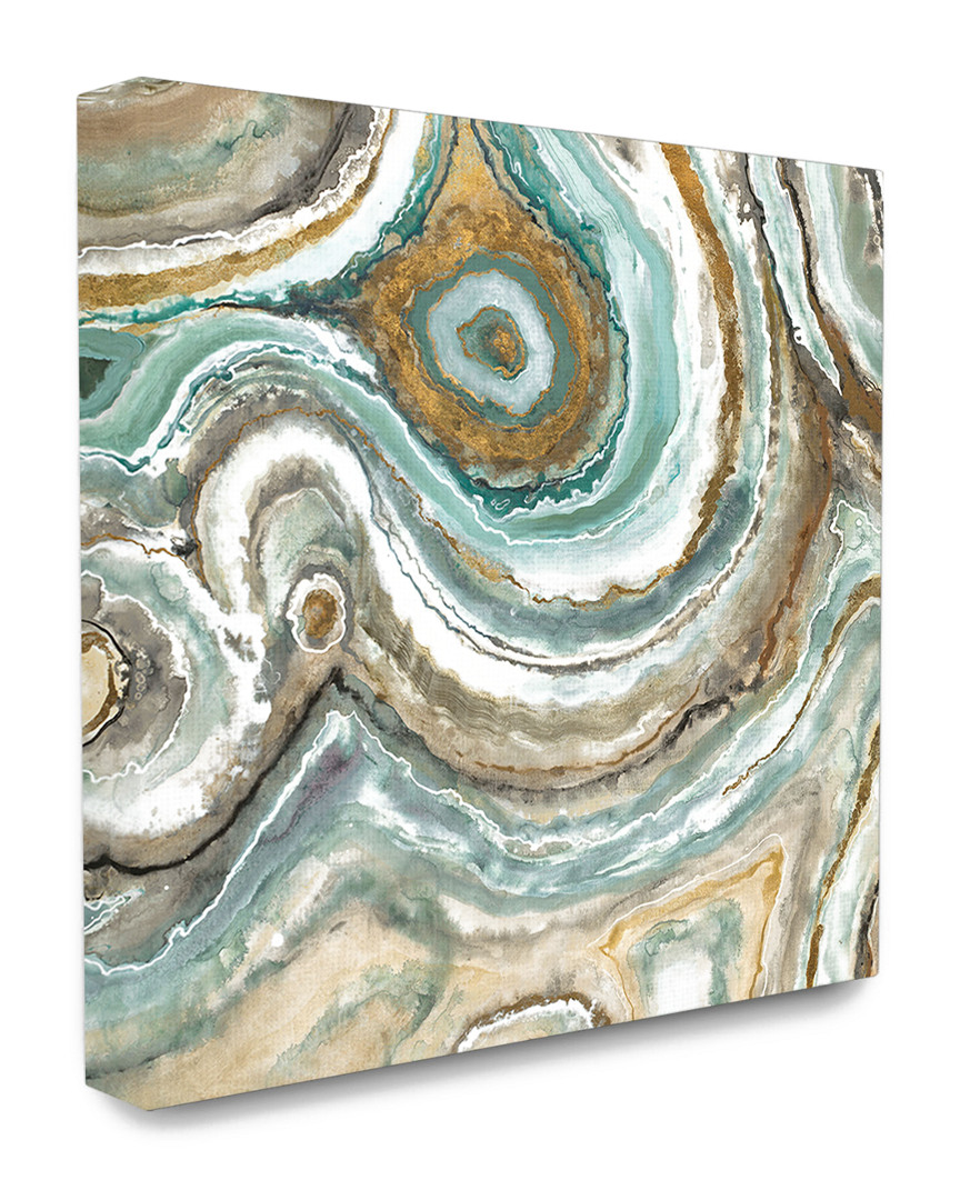 Stupell Aqua Geode Stone Canvas Art