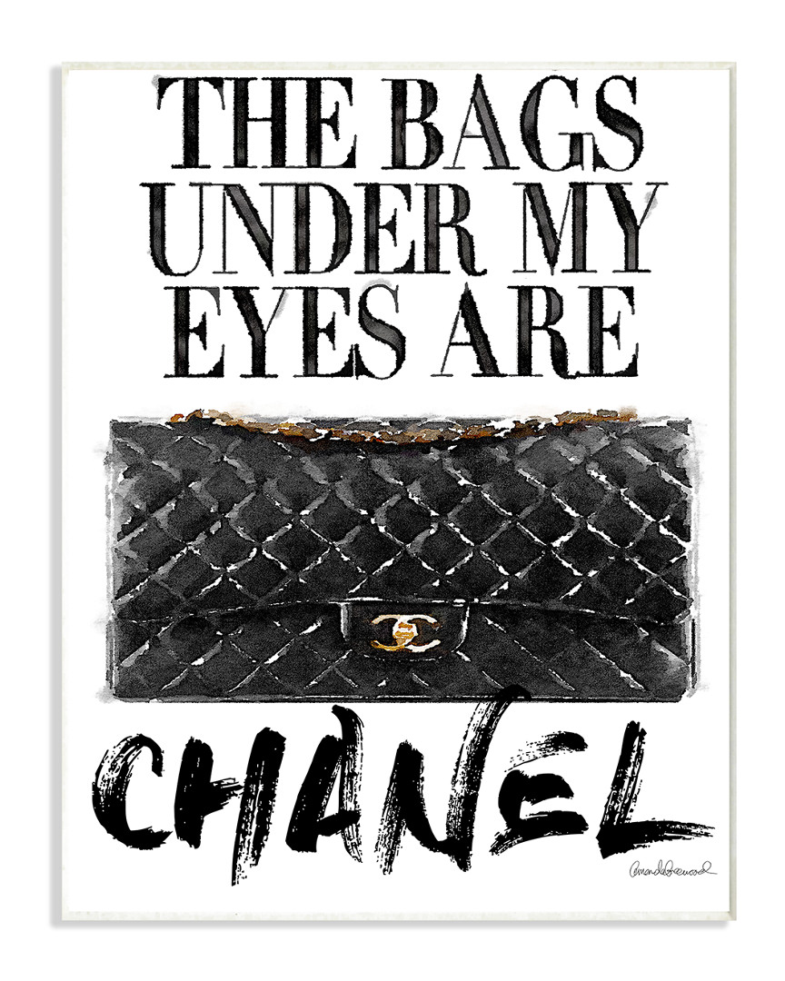 Stupell Glam Bags Under My Eyes Black Bag