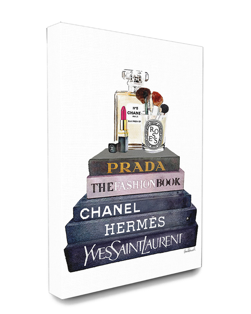 STUPELL STUPELL GLAM FASHION BOOK SET WITH MAKEUP CANVAS ART CANVAS ART