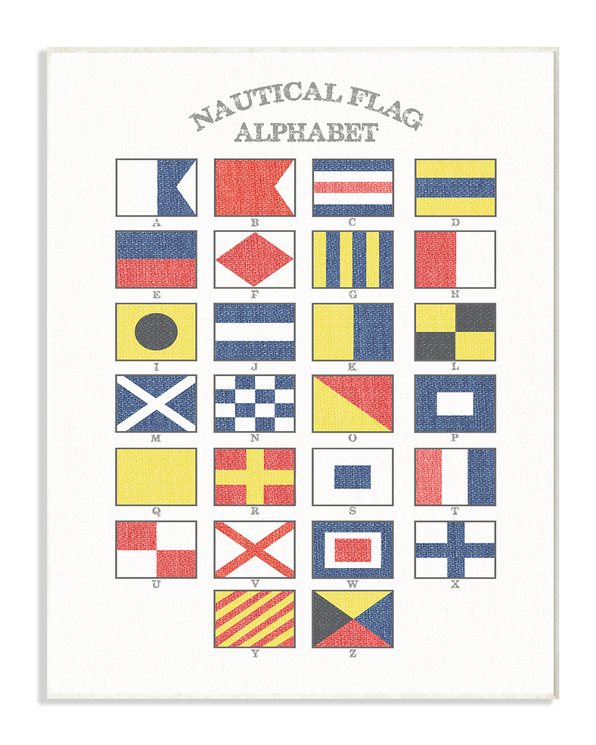 Stupell Nautical Flag Alphabet In Multi