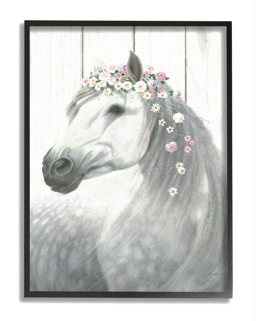 Stupell Spirit Stallion Horse With Flower Crown Framed Art Framed Art
