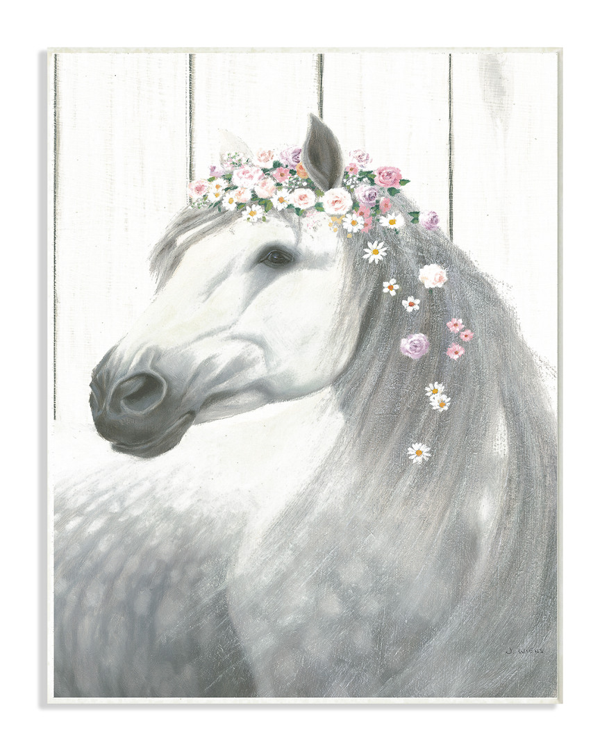 Stupell Spirit Stallion Horse With Flower Crown Art On Wood