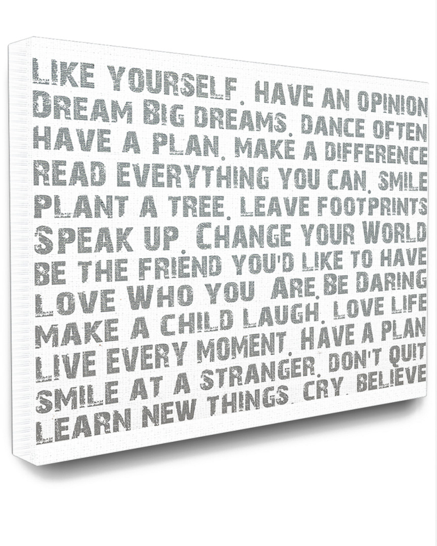 Stupell Like Yourself Inspirational Typography Canvas Art