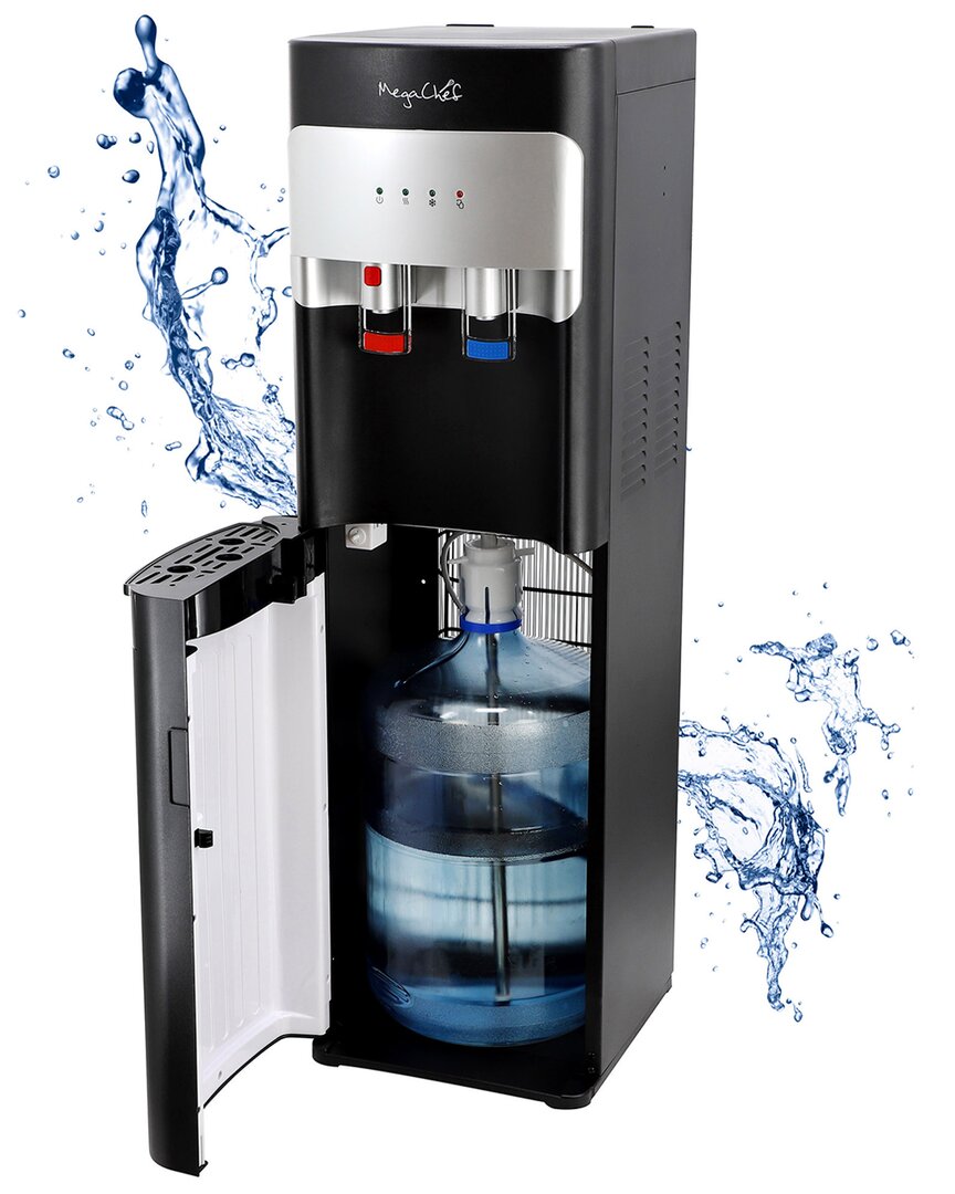 Megachef Bottom Load Black Hot And Cold Water Dispenser