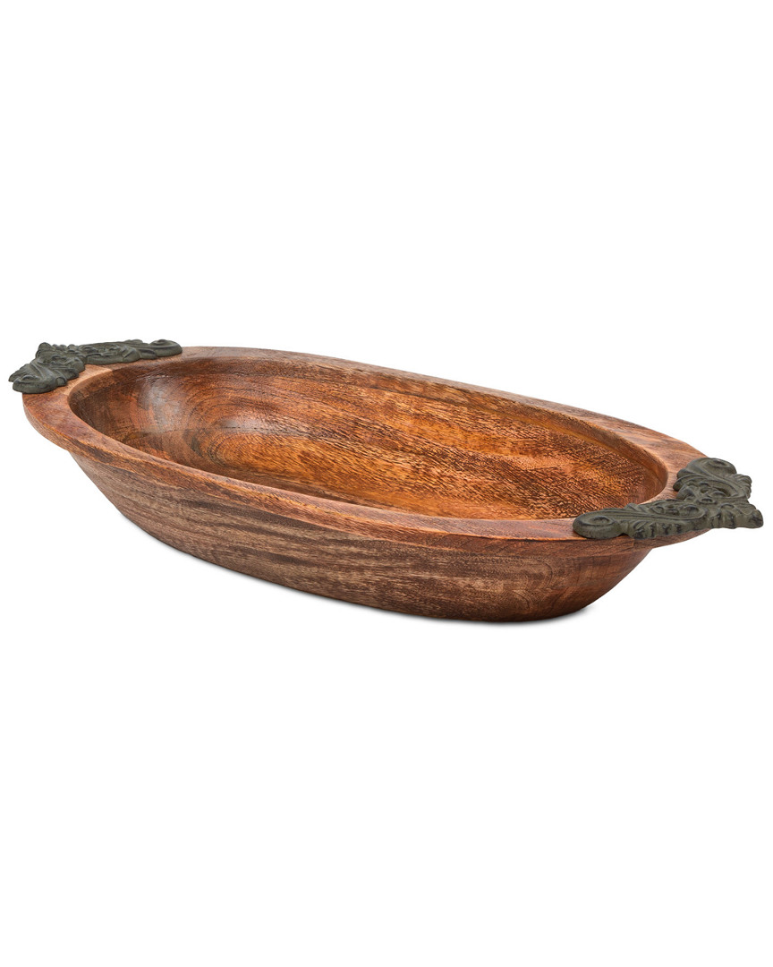 Gerson International Heritage Collection Antiquity Oval Display Wood Bowl