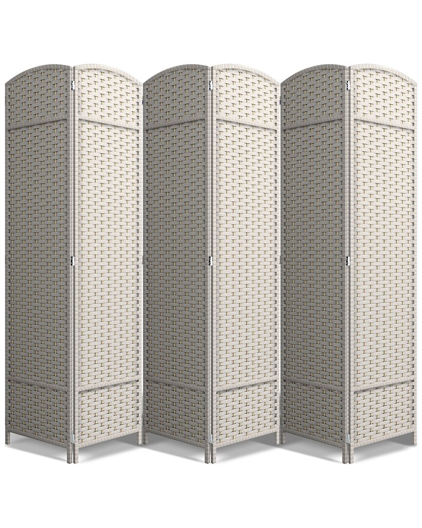 Sorbus 6 Panel Room Divider In Beige