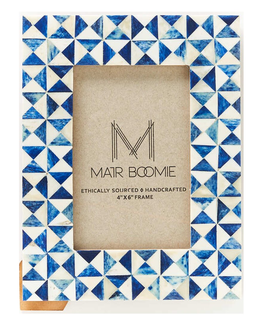 Matr Boomie Varuna Kaveri Bone Tile Frame In Blue