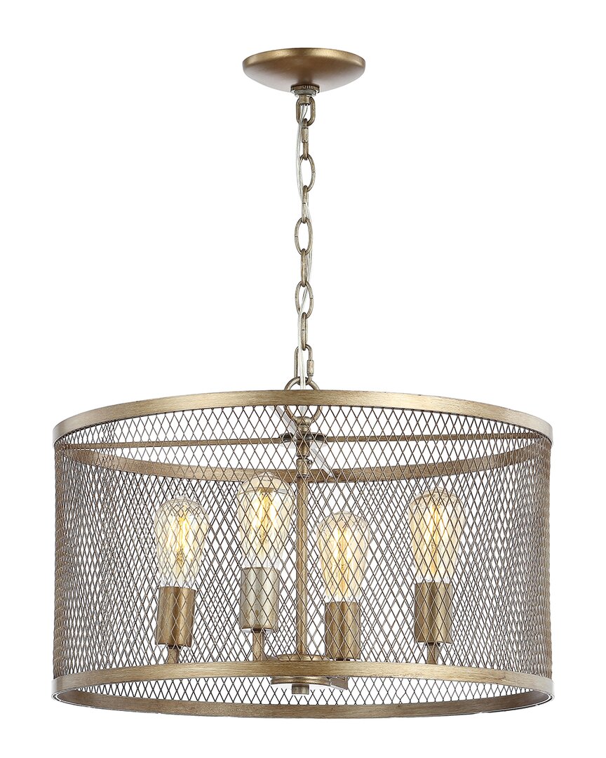 Jonathan Y Pen 4-light 20in Adjustable Industrial Mesh Led Chandelier