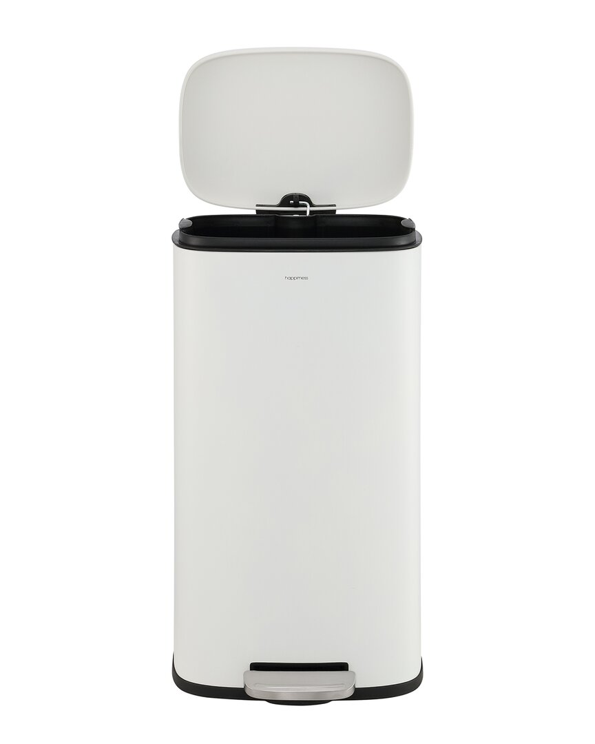 Happimess Curtis 8gal Step-open Trash Can In White