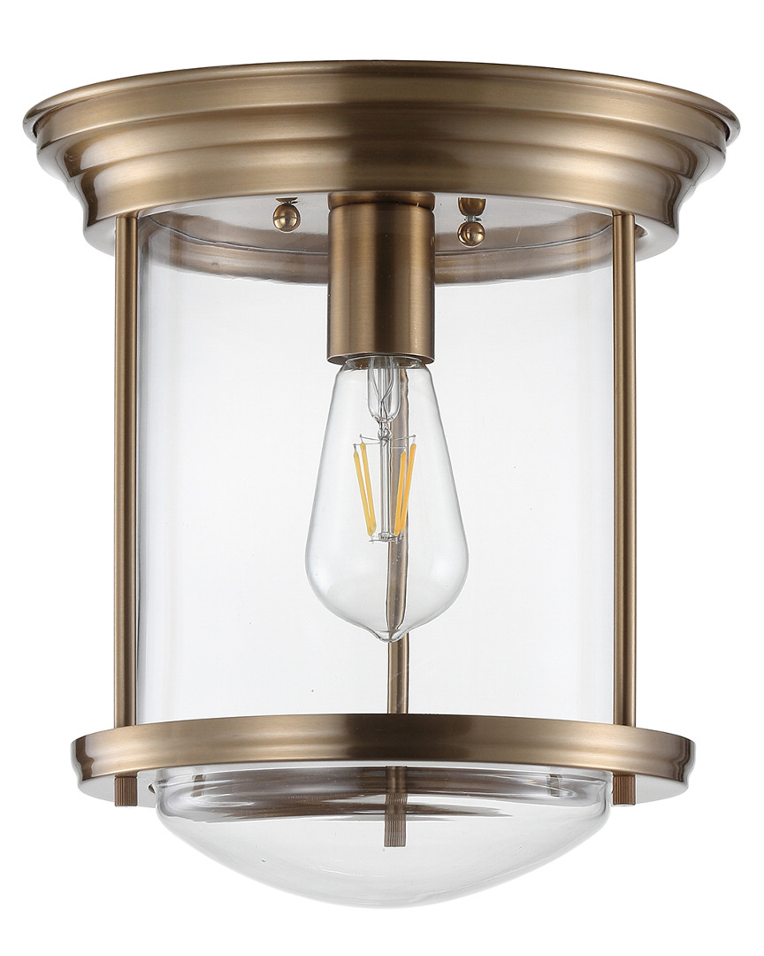 Jonathan Y Savannah 10.25in Metal Glass Led Flush Mount