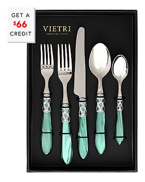 VIETRI Aladdin Brilliant 20pc Flatware Set  with $66 Credit