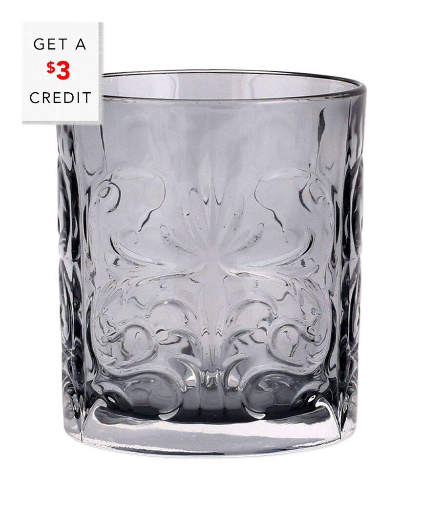Shop Vietri Barocco Double Old Fashioned Glass With $3 Credit In Grey