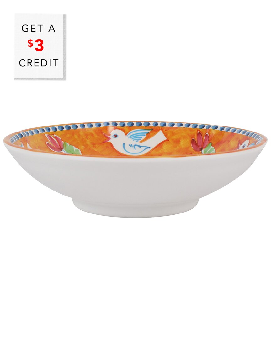 Shop Vietri Melamine Campagna Uccello Pasta Bowl With $3 Credit In Multicolor