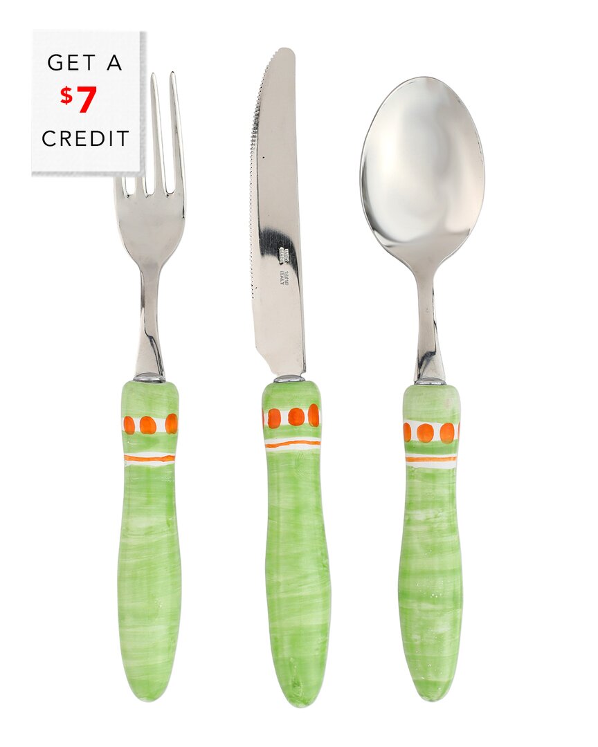 Vietri Positano 3pc Flatware Set In Multicolor
