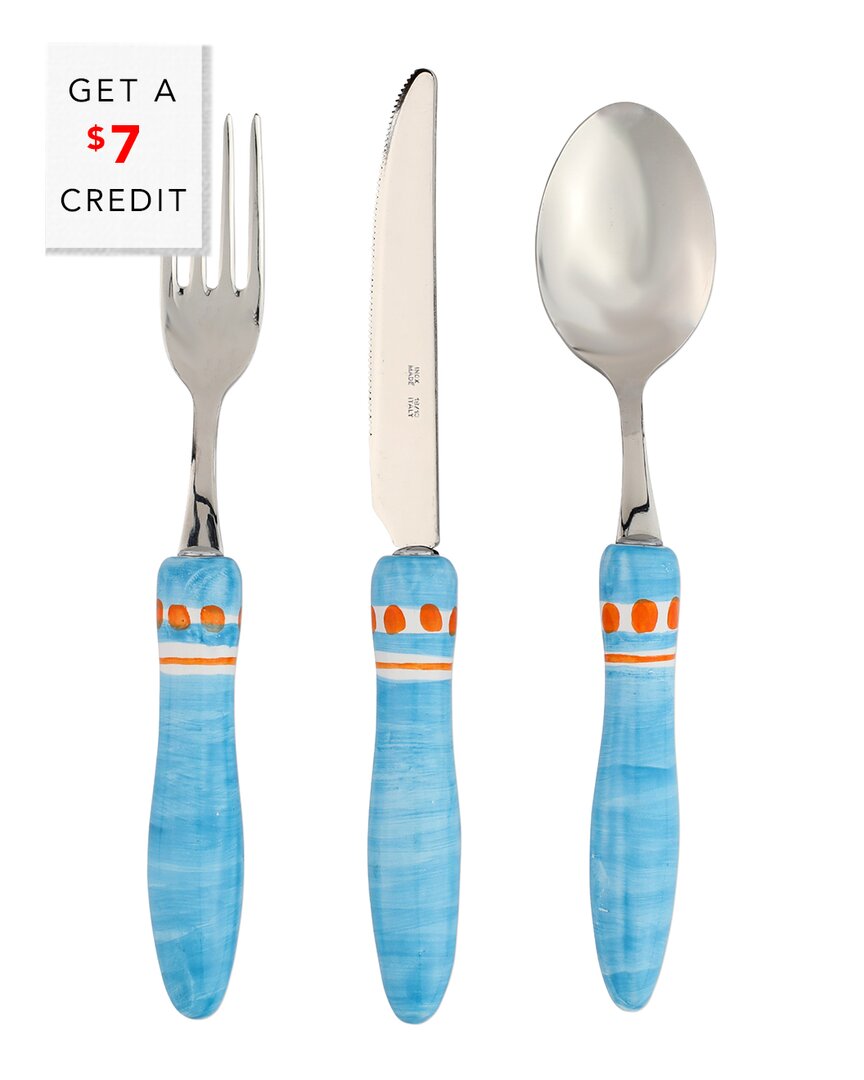 Vietri Positano 3pc Flatware Set In Multicolor