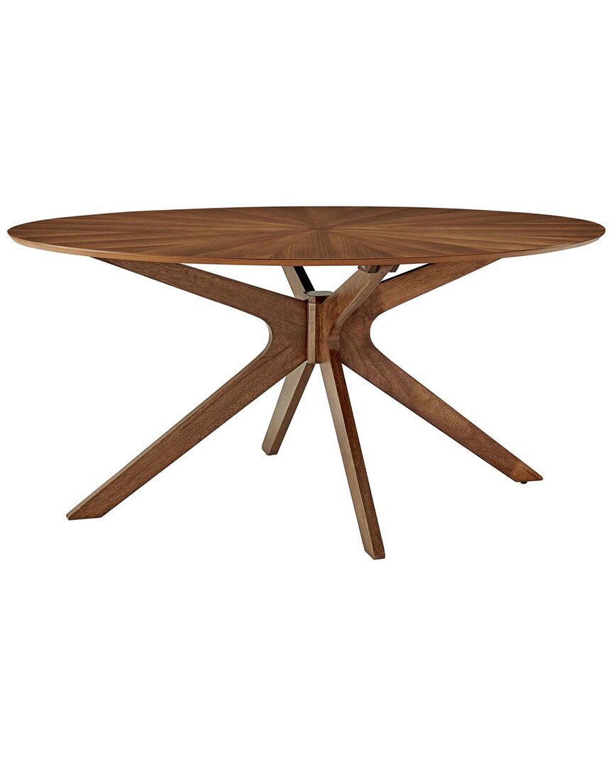 Modway Crossroads 71in Oval Wood Dining Table In Brown