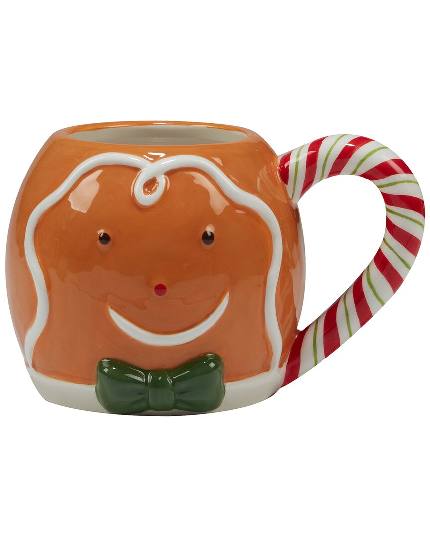 Certified International Holiday Magic Gingerbread Set Of Four 3d Mugs In White