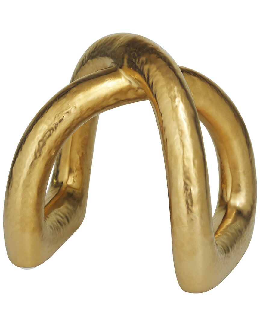 Cosmoliving By Cosmopolitan Contemporary Arched Porcelain Sculpture In Gold