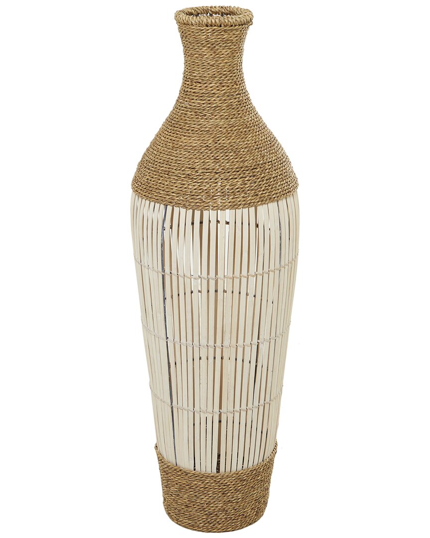 Peyton Lane Seagrass Handmade Tall Woven Floor Vase In Brown