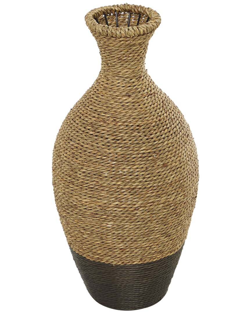 Peyton Lane Seagrass Handmade Tall Woven Floor Vase In Brown