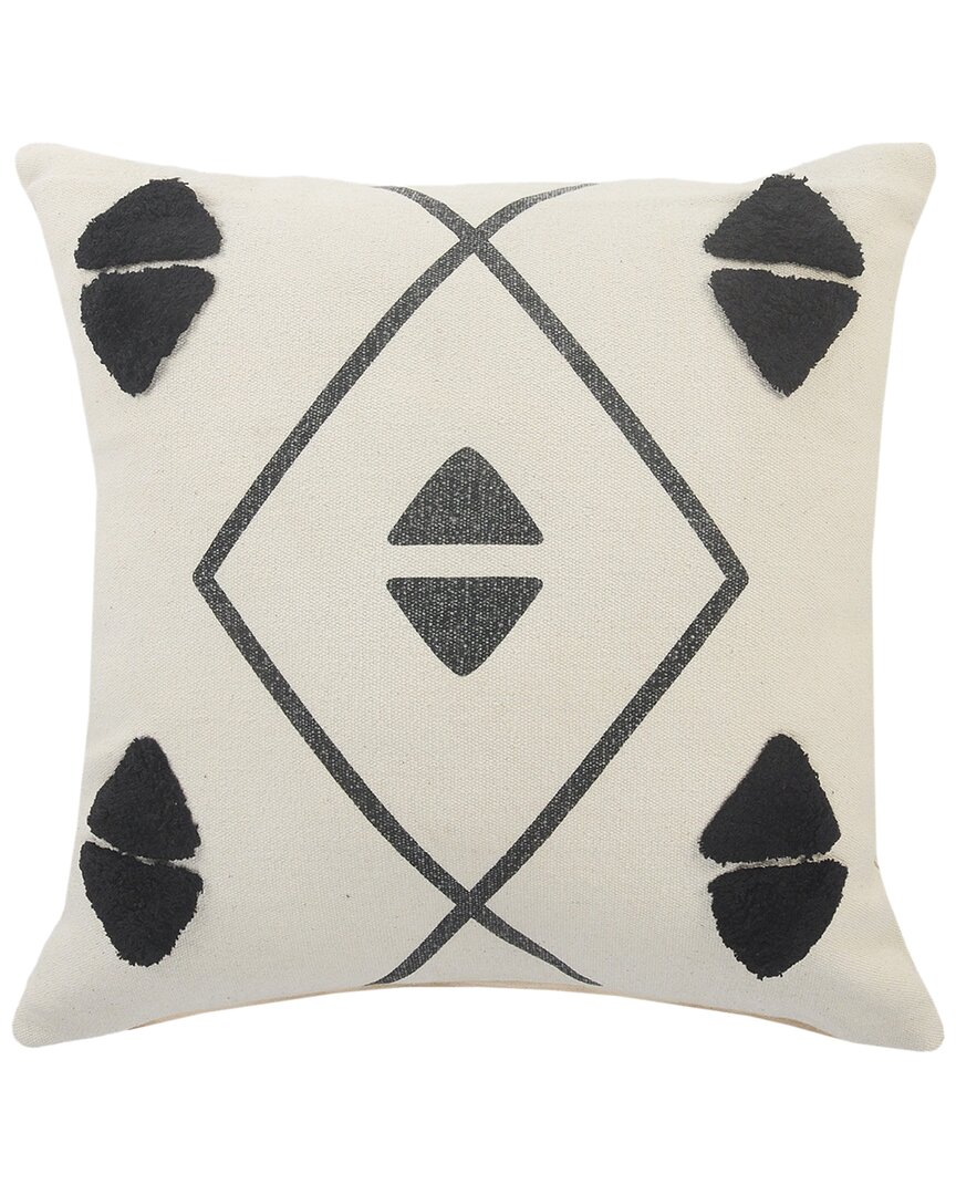 Lr Home Avon Tufted Geometric Throw Pillow In White