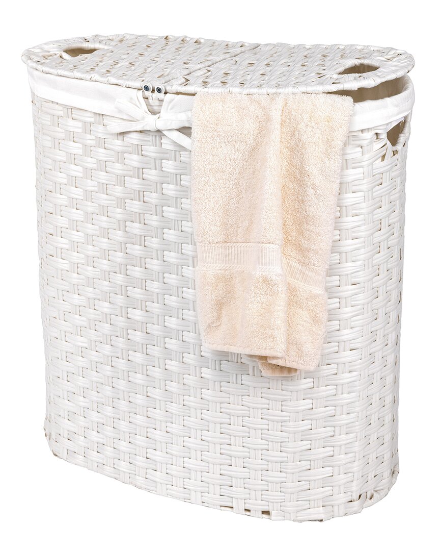 Seville Classics Handwoven Oval Laundry Hamper