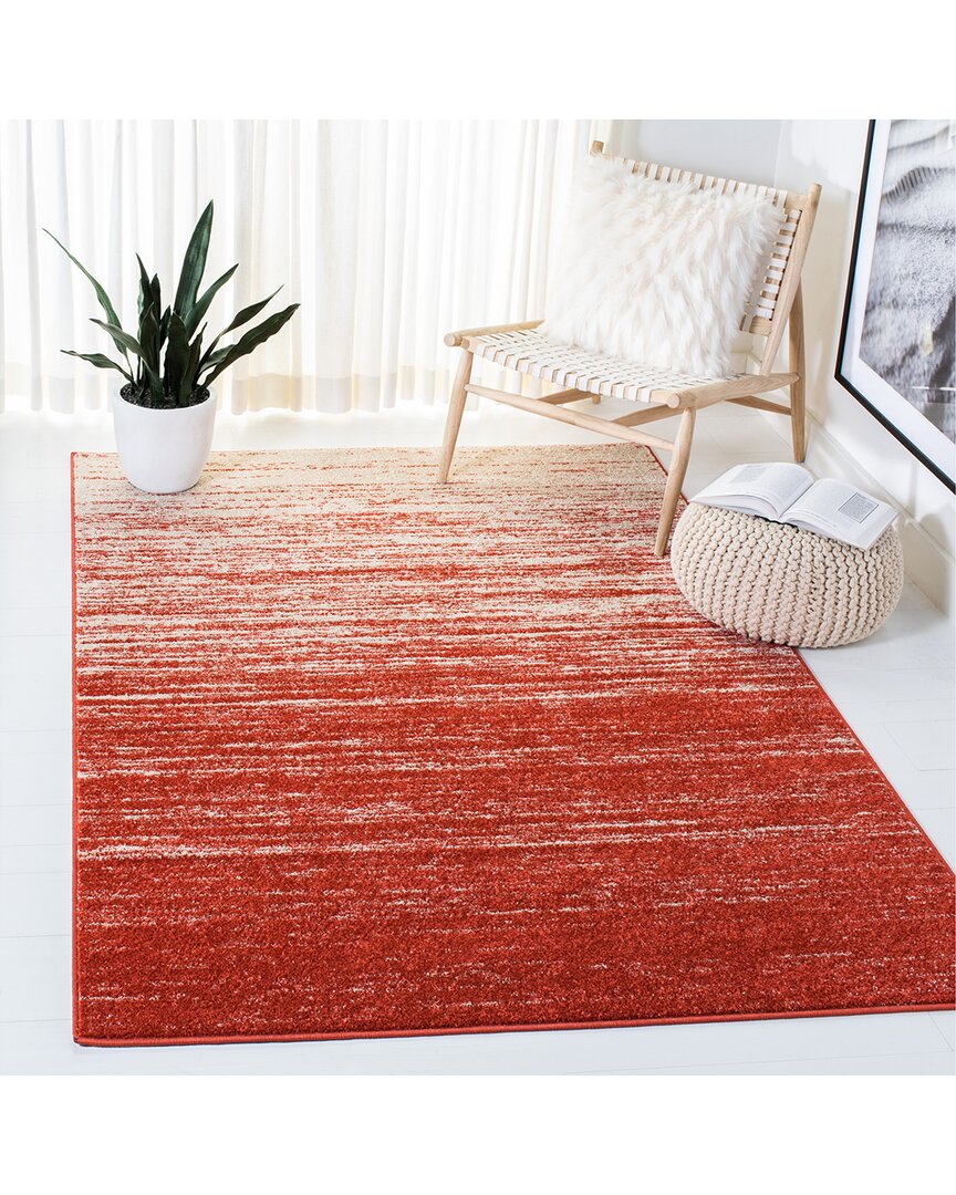 Safavieh Adirondack Suncrest Power Loomed Rug Orange / Grey In Red
