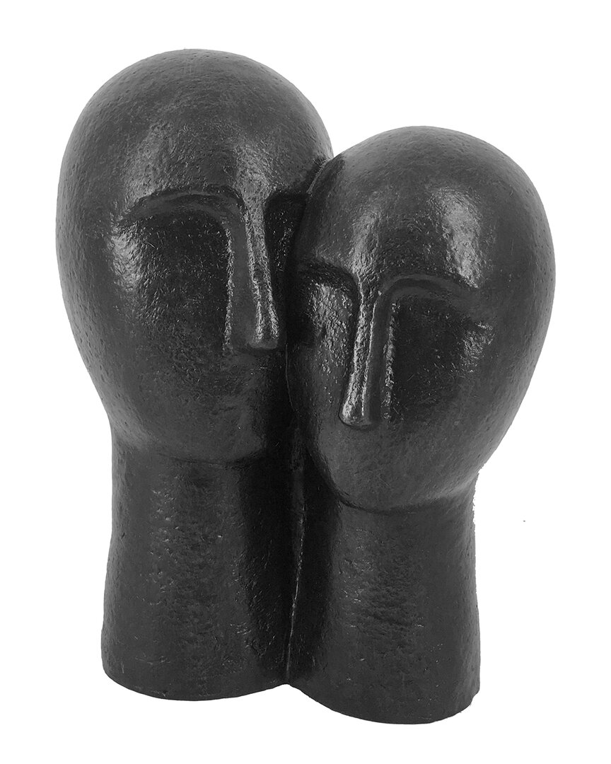 Sagebrook Home Couple Heads Sculpture In Bronze