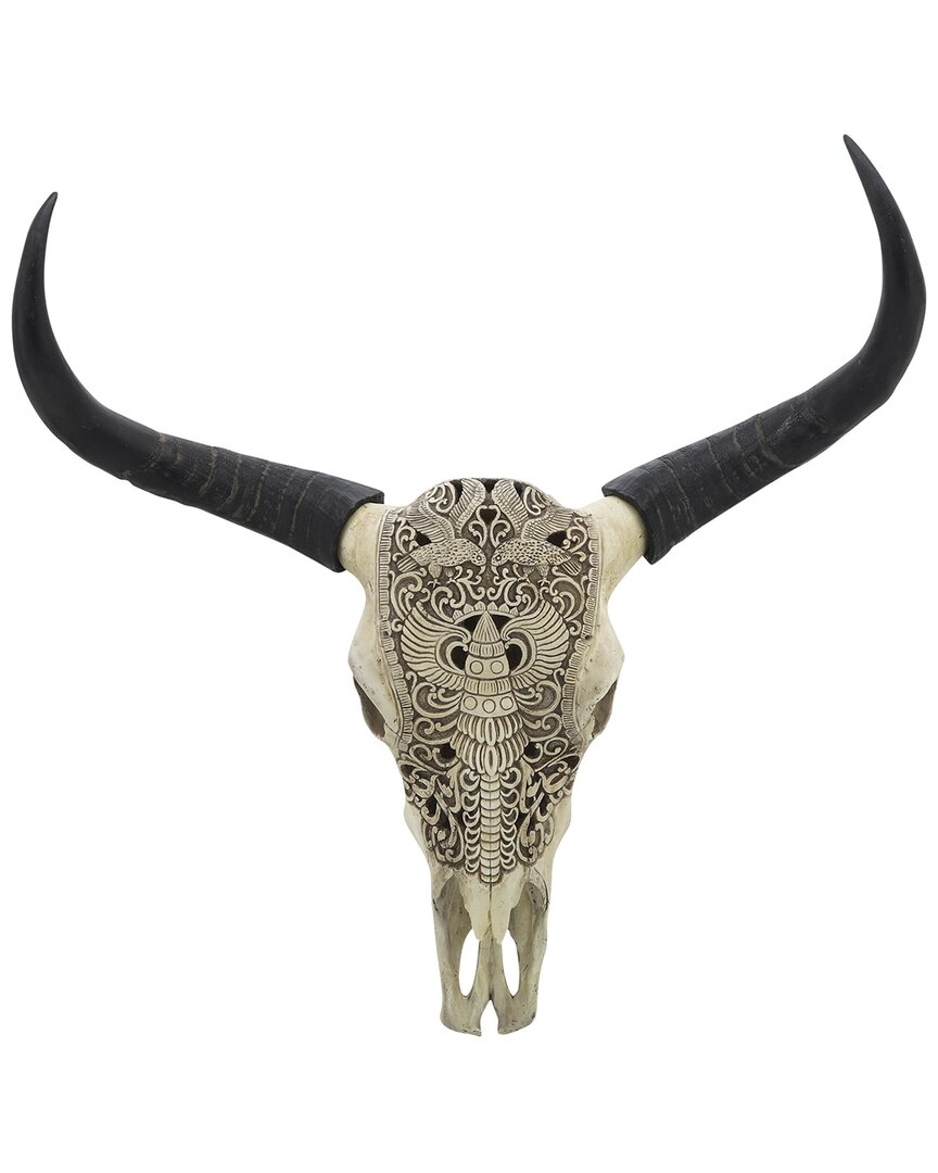 Sagebrook Home Bull Skull Wall Sculpture In Multicolor